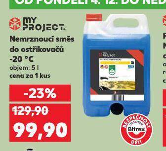 Kaufland Nemrznoucí směs do ostřikovačů nabídka