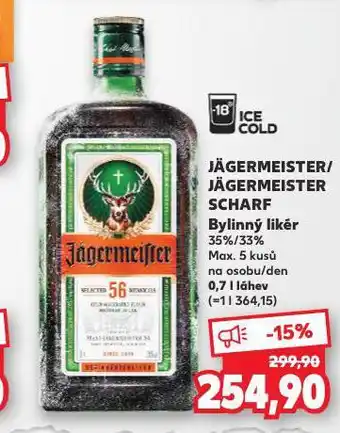 Kaufland Jagermeister nabídka