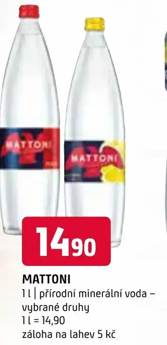 Terno MATTONI 1L nabídka