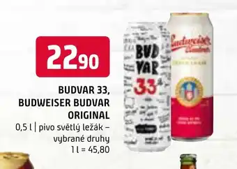 Terno BUDVAR 33, BUDWEISER BUDVAR ORIGINAL nabídka