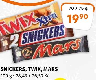Terno SNICKERS, TWIX, MARS nabídka