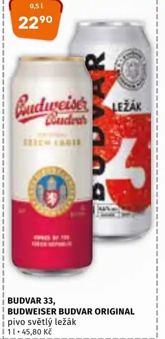 Terno BUDVAR 33, BUDWEISER BUDVAR ORIGINAL nabídka