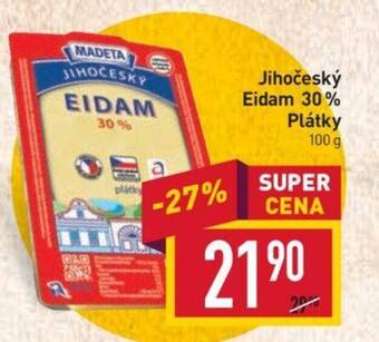 Billa Jihočeský Eidam 30% Plátky nabídka