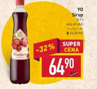 Billa YO Sirup 0,7L nabídka