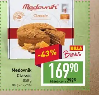 Billa Medovník Classic nabídka