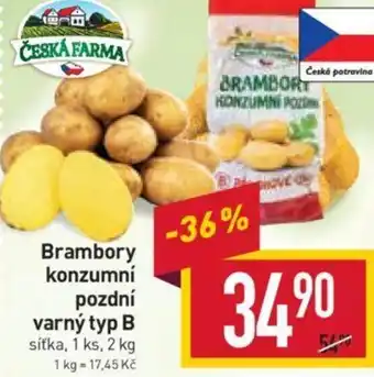 Billa Brambory konzumní pozdní varný typ B nabídka