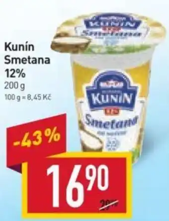 Billa Kunin Smetana 12% nabídka