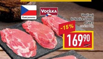 Billa Vepřová krkovice s kostí plátky nabídka
