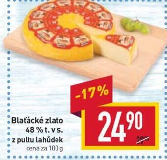Billa Blaťácké zlato 48% t. vs. z pultu lahůdek nabídka