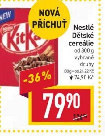 Billa Nestlé Dětské cereálie nabídka