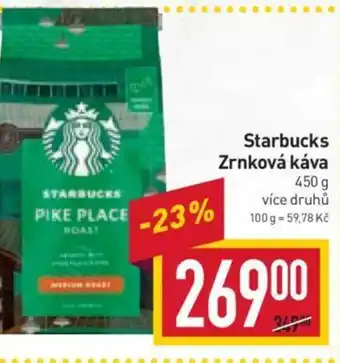 Billa Starbucks Zrnková káva nabídka