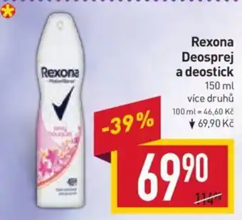 Billa Rexona Deosprej a deostick nabídka