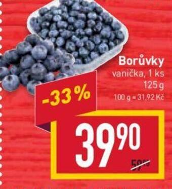 Billa Borůvky vanička nabídka