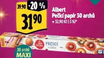 Albert Albert Pečicí papír 30 archů nabídka