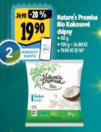 Albert Nature's Promise Bio Kokosové chipsy 80 g nabídka