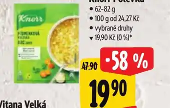 Albert Knorr Polévka nabídka