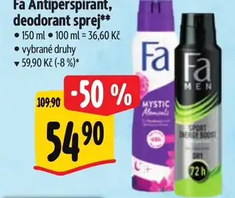 Albert Fa Antiperspirant, deodorant sprej nabídka