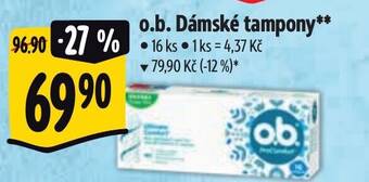 Albert O.b. Dámské tampony nabídka