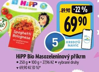 Albert HiPP Bio Masozeleninový příkrm nabídka