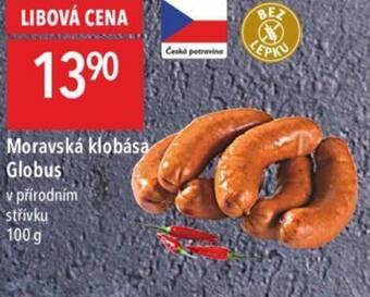 Globus Moravská klobása Globus nabídka