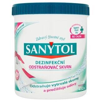 Prima Drogerie Sanytol dezinfekční odstraňovač skvrn 450g nabídka