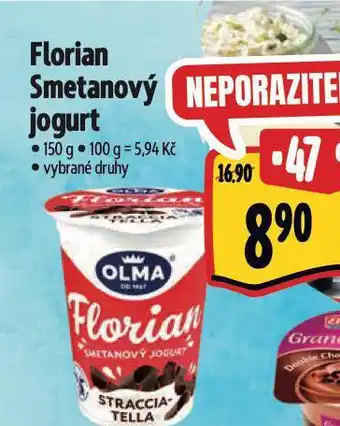 Albert Florian smetanový jogurt nabídka