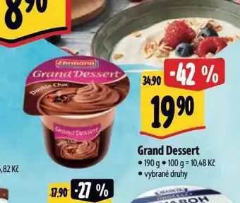 Albert Grand dessert nabídka