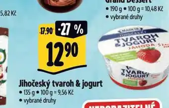Albert Jihočeský tvaroh & jogurt nabídka