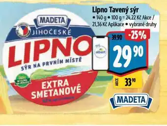 Albert Lipno tavený sýr nabídka