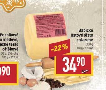 Billa Babické listové těsto nabídka