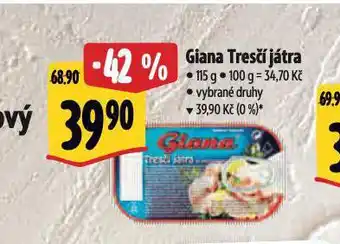 Albert Giana tresčí játra nabídka