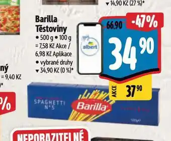 Albert Barilla těstoviny nabídka