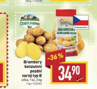 Billa Brambory konzumni pozdní nabídka