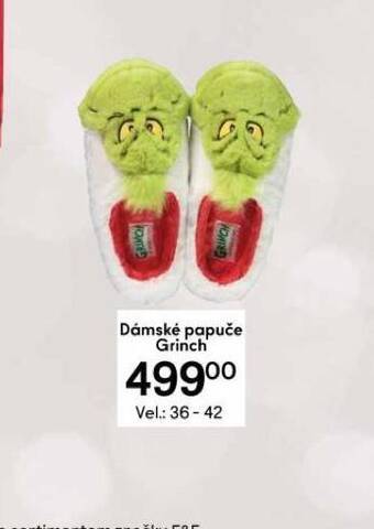 Tesco Dámské papuče grinch nabídka