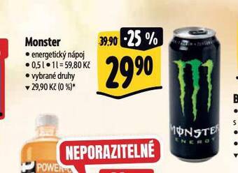 Albert Monster energy drink nabídka