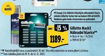 Albert Gillette mach3 holicí strojek nabídka