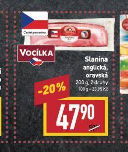 Billa Anglická slanina, oravská nabídka