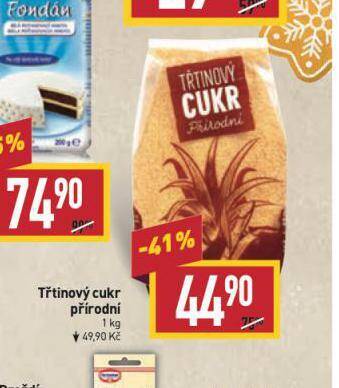 Billa Třtinový cukr nabídka