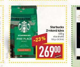 Billa Starbucks zrnková káva nabídka
