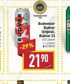 Billa Pivo budweiser budvar original nabídka