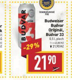 Billa Pivo budvar 33 nabídka