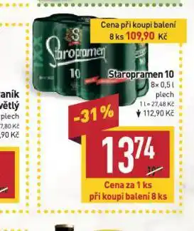 Billa Pivo staropramen 10 nabídka