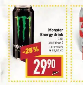 Billa Monster energy drink nabídka