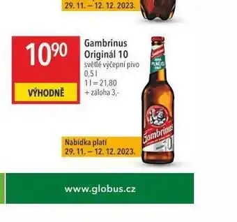 Globus Pivo gambrinus originál nabídka