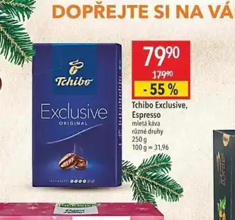 Globus Tchibo exclusive, espresso mletá káva nabídka