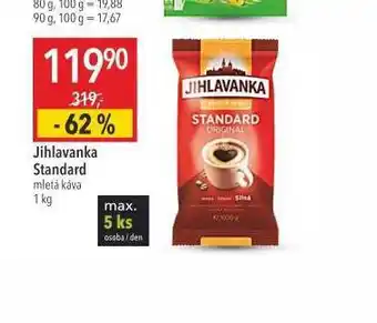 Globus Jihlavanka standard mletá káva nabídka