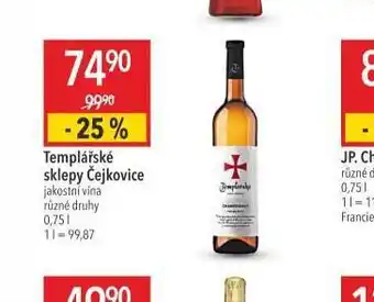 Globus Templářské sklepy čejkovice nabídka