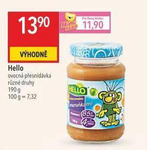 Globus Hello ovocná přesnídávka nabídka