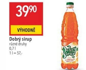 Globus Dobrý sirup různé druhy 0,7L nabídka