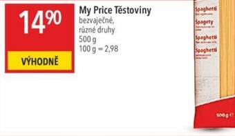 Globus My Price Těstoviny nabídka